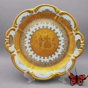 D.W. Karlsbader Gold Gilt Cake Plate, Signed - Picture 1 of 12