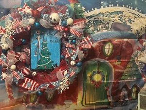Christmas The Nightmare Before Christmas Door Wreath - Picture 1 of 4