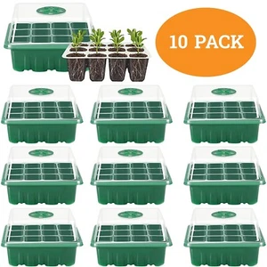 Seed Starter Tray Plant Starter Kit with Domes Germination Seeds Growing Tray - Picture 1 of 11