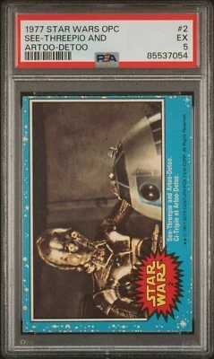 1977 Star Wars OPC #2 See-Threepio and Artoo-Detoo PSA 5  C-3PO R2D2 - Image 1 of 2
