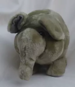 VINTAGE BULBOUS CUTE GREY ELEPHANT PLUSH TOY ANIMAL - BEAUTIFULLY MADE - Picture 1 of 9