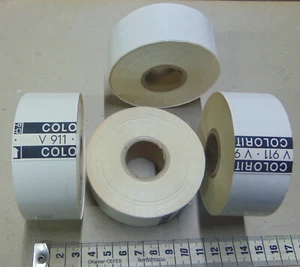 Prägefolie,Heißprägefolie, 3 cm breit, weiß, 4 Stück   #4968# - Bild 1 von 1