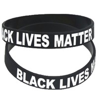 Black Lives Matter Wristbands Black Silicone Rubber Bracelets I Can't Breat T.LO