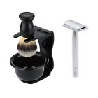 Shaving Brush + Razor + Soap Bowl + Razor Holder Stand Set Classic Shaving Kit