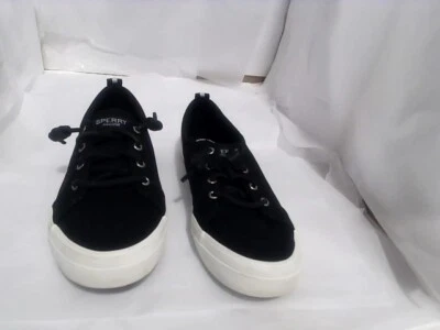 Zapatilla deportiva usada como nueva_Sperry para mujer Crest Vibe, lino negro, 8,5 EE. UU._Negro_Talla 8,5 Foto 1 de 4
