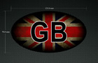 125mm Distressed GB Oval UNION JACK FLAG Sticker/Decal - Printed & Laminated UK