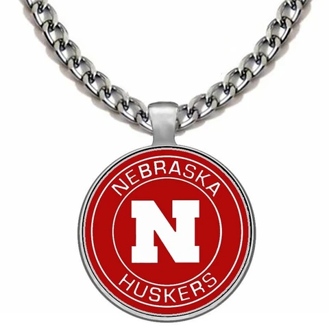 Nebraska Cornhuskers Mens Womens 24" Stainless Steel Chain Pendant Necklace D5 Cover