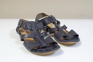 Paul Green sandals Black Suede Ankle Strap Flat Strappy Size US 5.5/UK 3.5 - Picture 1 of 5