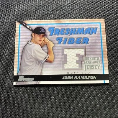 2002 Bowman Draft #FF-JH Джош Хэмилтон Игра Ношенная Джерси Первокурсник Волокно - Изображение 1 из 2