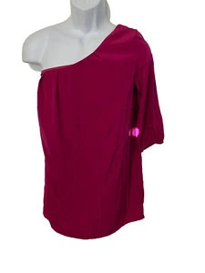 CocoLove One Sleeve Open Shoulder Dress Deep Pink Purple womens Size S GUC - Picture 1 of 4