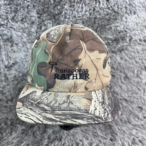 Vintage Camo Advantage Trucker Hat Snapback USA MADE Camouflage Logo Transocean - Picture 1 of 9