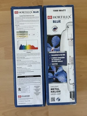 Hortilux Blue 1000 Watt Daylight Metal Halide Grow Lamp Vegetative. - Image 1 of 4