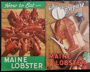 🦞Vint. "Wie man Maine Hummer isst" & "Hummer vorbereiten" pädagogische Broschüren - 1955 - Bild 1 von 8