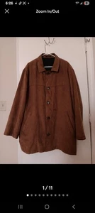 LAUREN RALPH Lauren Brown Faux Leather Wool Barn for Men, 48 regular NEW!!! - Picture 1 of 11