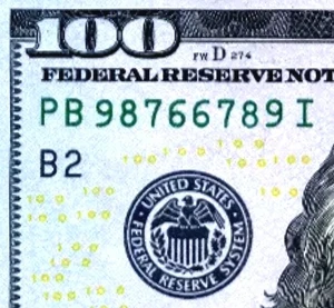 (((RADAR ESCALERA # 98766789))) 2017-A SERIE ELEGANTE DE $100 # MONEDA - Imagen 1 de 3