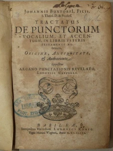 Grammatik Hebräisch hebrew grammar Vokale Akzente Latein Bibel - Buxtorf 1648 - Picture 1 of 12