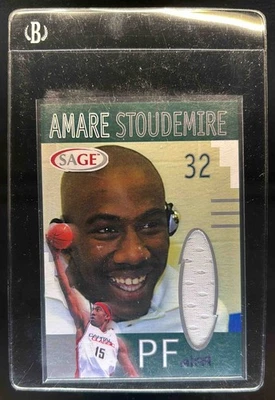 Camisetas Sage Amare Stoudemire 2002-03 plateadas novato RC #/199 Foto 1 de 2