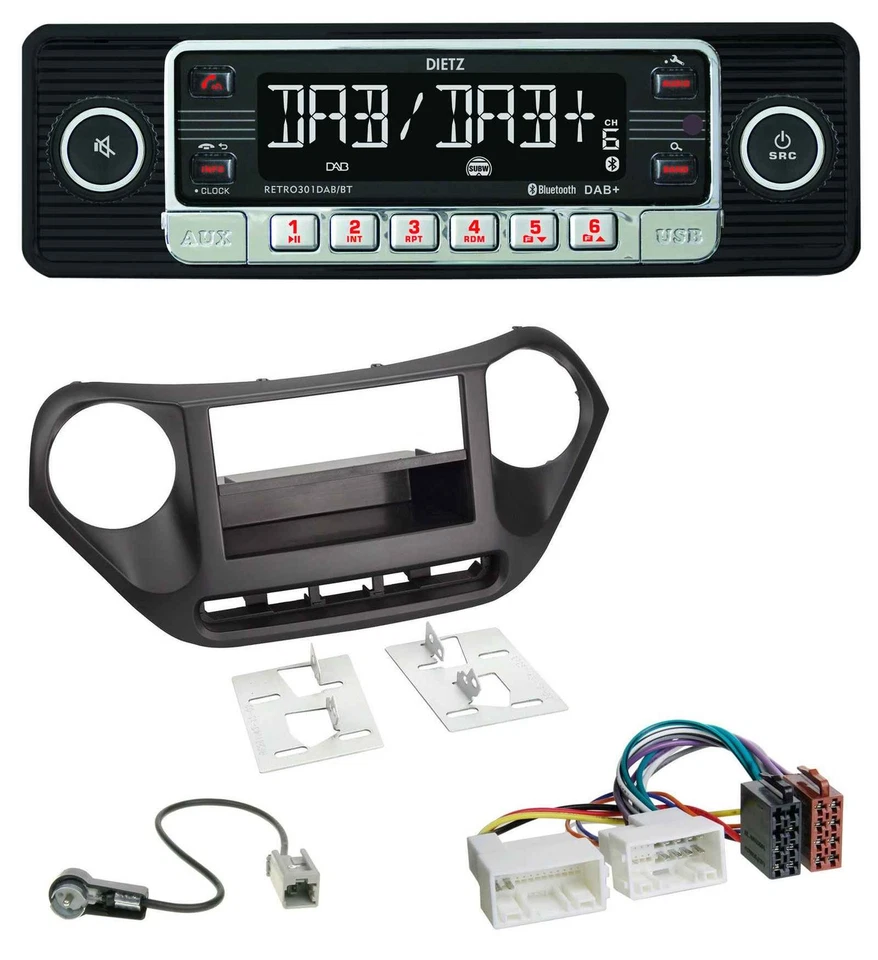 Dietz USB DAB MP3 Bluetooth Autoradio für Hyundai i10 (ab 2013) - Bild 1 von 4