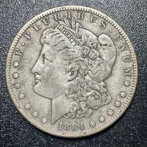 1884-S Morgan Silver Dollar VF Key Date Very Fine - Picture 1 of 2