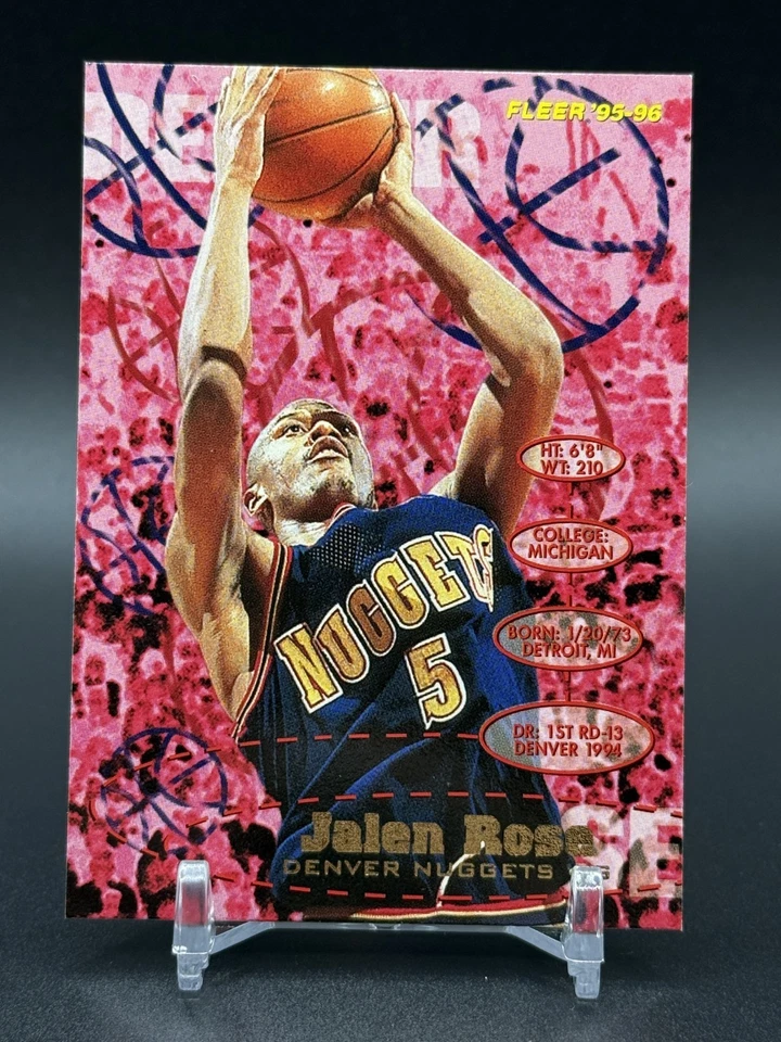 Fleer Jalen Rose #47 Denver Nuggets 1995-96 Foto 1 de 1