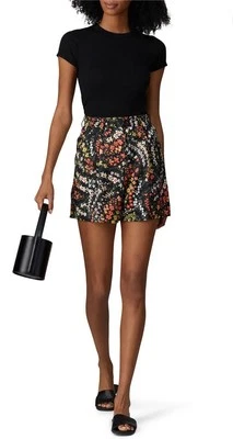 ATM Anthony Thomas Melillo новый с Ярлыками черный микро цветочный атласные шорты женщин 2 сад - Изображение 1 из 4