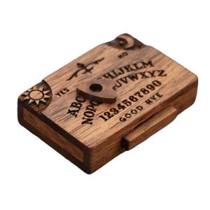 Miniature Spirit Board with Drawer Mini Wooden Ouija Board & Planchette - Picture 1 of 12