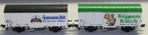 Liliput H0 aus 229 01/04 zwei 2achsige Bierwagen DB "hannen Alt/KÜPPERS Kölsch" - Picture 1 of 5