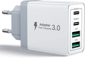 Caricatore USB C Rapido 40W 4Porto Presa USB Multipla caricabatterie cellulari - Foto 1 di 7