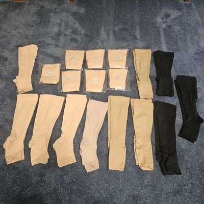 Lot 18 Pairs Plus Size 3XL COMPRESSION Diabetic Stockings New & Other - Open Toe - Image 1 of 4