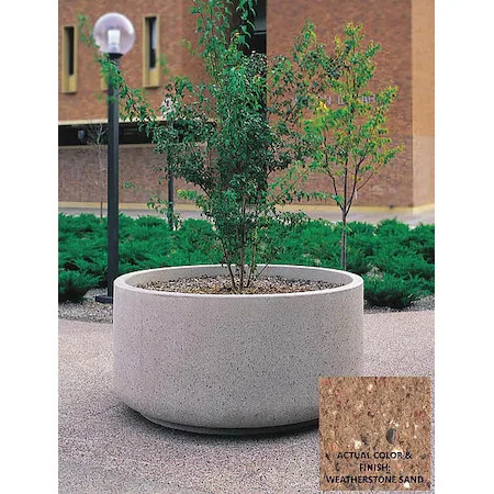 Wausau Tile Tf4035w22 Planter, Round, 36In.Lx36in.Wx24in.H - Image 1 of 1