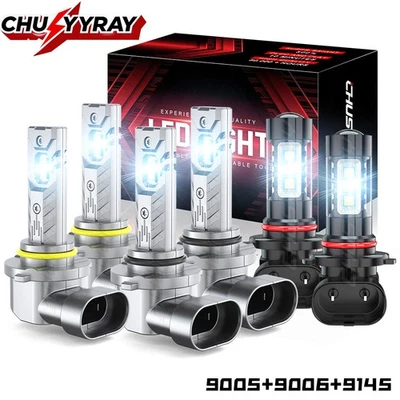 For Toyota LAND CRUISER 1998-2007 6000K LED Headlights + Fog Lights Bulbs Combo - Image 1 of 4