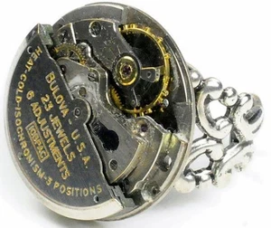 Vintage 23 Jewels Bulova Watch Movement Ring-Swivel Rotor - Picture 1 of 1