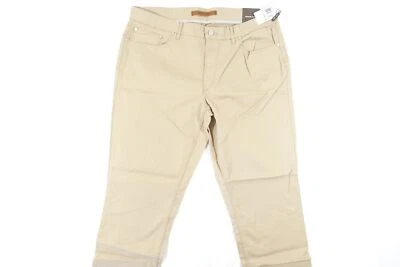 MICHAEL KORS BEIGE SAND 36X30 TAILORED FIT CLOTH TWILL STRETCH JEANS MENS NEW - Image 1 of 4