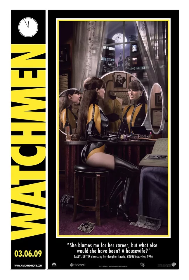 Watchmen movie poster with white border as shown - 11" x 17" - Sally Jupiter