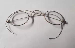 Antique 1900s Wire Rimmed Eye Glasses Oval Frame Signed Dr Haux 456JR - Picture 1 of 5