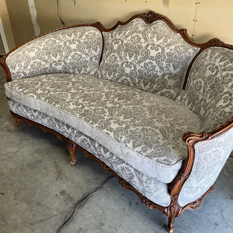 Victorian Carved Walnut Sofa Cover