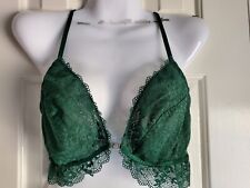 Gilligan & O'Malley Green Lace Lined Bralette Size Medium