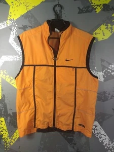 Nike Vintage Running Vest Orange Black Clima-Fit 90s 00s Men Size M ig93 - Picture 1 of 16