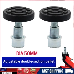 2PCS Auto Car Lift Telescopic Round Tray Rubber Pads Peg 2-Stage Screw-up Pads - Bild 1 von 13