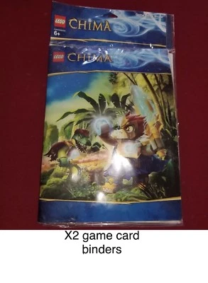 Lego 2 Game Trading Card Binder / Holder With  Legends Of Chima Pattern binders - Image 1 of 2