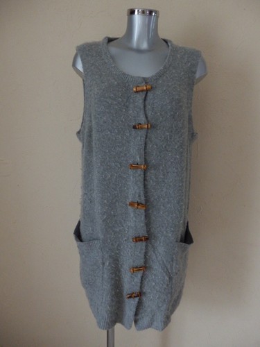 ACNE STUDIOS Gilet Duffle Coat Grigio TAGLIA S Cioè 38fr Autentico