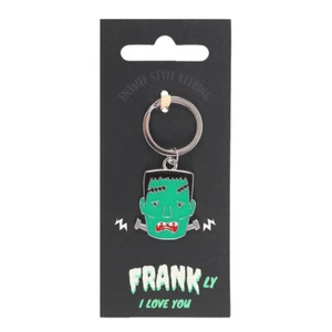 Monster Frank Enamel Keyring - FRANK ly I Love You - Brand New - Picture 1 of 2