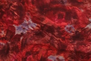 112"L x 44"W Hi-Fashion Fabric Psycho-1 Red Purple Mottled Tie Dye Batik Look - Picture 1 of 10