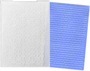 Plastic Embossing Folders for Card Making, Brick Wall Pattern Background DIY Pla - Picture 1 of 5