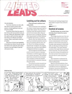 NUKE (1987) Newsletter LIFTED LEADS Near Misses Asphyxiated Crane Screwdriver - Picture 1 of 2