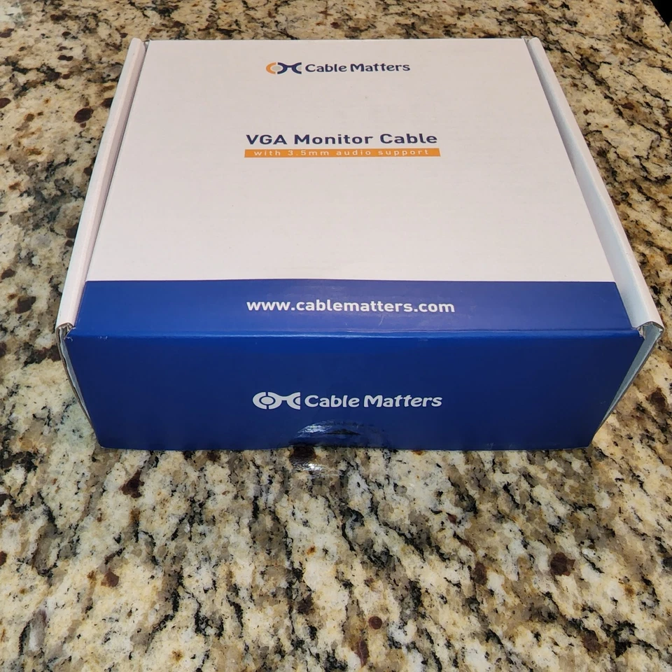 Cable Matters 35ft Ferrite VGA Display Cable w/3.5mm Stereo Audio for Monitor  - Image 1 of 3