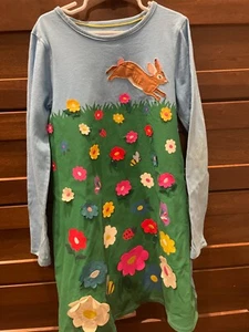 Mini boden girls 3D flower bunny spring dress 9 10 - Picture 1 of 8