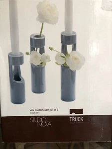 Studio Nova Retro MODERN Candle Holders Sticks  Bud Vases Set 3 - Picture 1 of 3