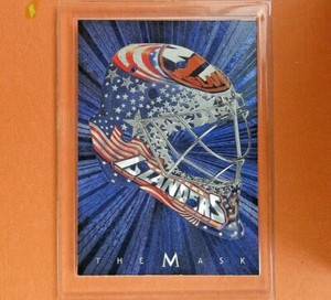 RICK DiPIETRO  2001-02  BETWEEN THE PIPES MASK BLUE  #32  New York Islanders