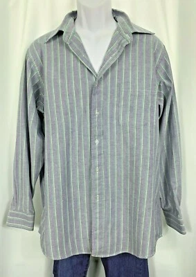 CAMISA DE VESTIR CON CUELLO RAYAS VERDES MORADAS SEARS ROEBUCK para hombre talla 16 1/2 34-35 Foto 1 de 4
